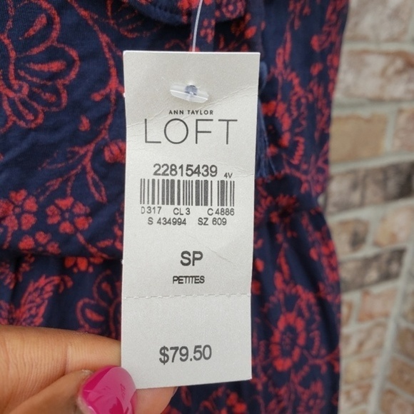 Ann Taylor LOFT Floral Flutter Tassle Dress SP - Picture 7 of 7